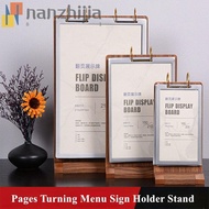 NANZHIJIA Ads Display Stand, Multi page Loose leaf Menu Card Holder, Multipurpose Acrylic Label Hold