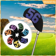 [BlesiyaedMY] 7x Golf Iron Headcover Set Golf Club Head Covers Protection Golf Wedge Iron