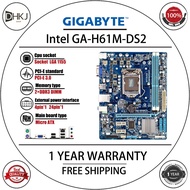 USED Gigabyte GA-H61M-DS2 motherboard H61M H61 DDR3 LGA 1155 pin motherboard M-ATX Core i7/Core i5/C