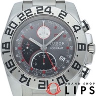 二手 Tudor Iconaut GMT 計時腕錶，20400，附錶盒和保固卡，不鏽鋼男士腕錶，灰色，拋光，狀況極佳。