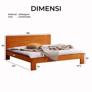 Dipan tempat tidur / dipan kayu solid minimalis / divan kasur /