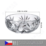 Bohemian Crystal Glass Home Living Room Tea Table Fruit Tray Candy Dish Display Piece กับข้าวของตกแต