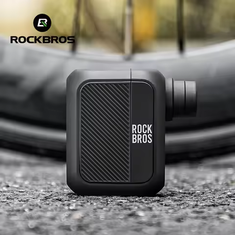 ROCKBROS Bike Mini Portable Electric Air Pump 100PSI 5V Type-C Rechargeable Tire Inflator Car Bike M
