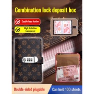 [Family Finance] Leather Password Lock Cash Book / Money Organizer / Finance Diary / Household Budge