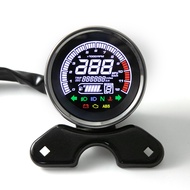 มาตรวัดน้ำมันเชื้อเพลิงอุณหภูมิเครื่องวัดความเร็วดิจิตอล LCD มิเตอร์ไฟท้าย LED เครื่องวัดความเร็วรถจักรยานยนต์12V มาตรวัดระดับรถจักรยานยนต์สำหรับ Harley