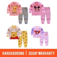 Harga Borong Baby Kids Kanak Pajamas long Sleeve Baju Tidur