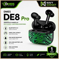 Dmes DE8 Pro Wireless Earbuds Bluetooth 6.0 IPX6 Waterproof 65ms Low Latency 8H Playtime 10mm Driver