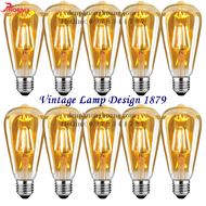 Combo 10 bóng led edison ST64 vỏ màu vàng nắng