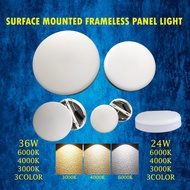 Surface Mounted Frameless Panel Light 24W & 36W