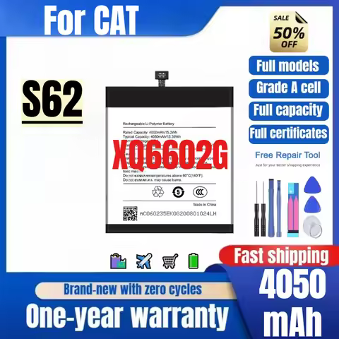 XQ6602G for CAT S62 Mobile Phone Battery 0 Cycle High Quality High Capacity Battery Replacement Bate