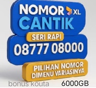 NOMOR CANTIK PERDANA PRABAYAR KARTU CANTIK  XL 10 DIGIT BONUS KOUTA 6000GB  MASSA AKTIV SELAMANYA SE
