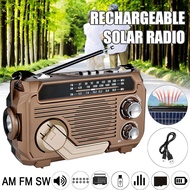 Solar Radio Solar-powered Speaker Waterproof Solar Hand Crank Radio with Bluetooth Speaker Rechargea