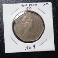 1969 UK 50 new pence