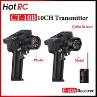 HOTRC 10CH 2.4G CT-10B Transmitter Remote Control With F-10A 10CH Receiver PWM Voltage Return For RC