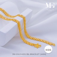 Merlin Goldsmith 22K 916 Gold Kids JBL Bracelet (4mm)