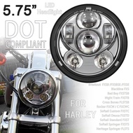 A-5.75" E24 DOT LED Headlight Headlamp For Harley Softail Breakout Heritage Springer Night Train Cus
