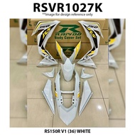 Rapido Cover Set Honda RS150R V1 V2 V3 (36) White RS150 RS150 R Coverset Motor Accessories Coverset RS150R Putih