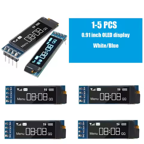 0.91" I2C IIC OLED Display Module 128x32 Pixel Mini Self-Luminous Display Screen Board for Arduino P