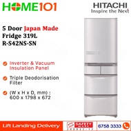 Hitachi 5 Door Japan Made Fridge 319L R-S42NS-SN