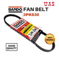 BANDO Power Steering Belt 3PK630 Applicable for TOYOTA Corolla EE80 EE90 Corolla AE101 AE111 AE92