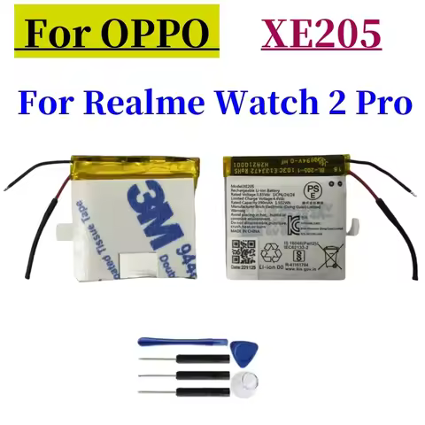 XE205 replacement battery For Realme Watch 2 Pro XE205 RMA2006 390mAh Watch Battery +free tools