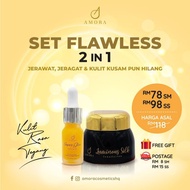 original set flawless 2 in 1 skincare amora cosmetic freegift beauty blender