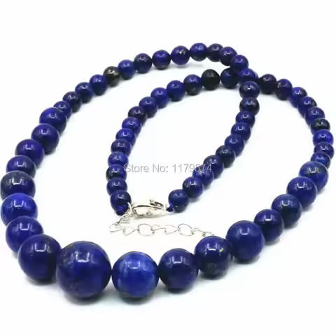 New Arrival 6-14mm Lapis Lazuli Tower Necklace Chain for Women Girls Gifts Wholesale Jewelry Making 