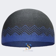 Dwin store Peci Rajut Premium Arsyad Motif Geometris Hitam Putih | Kopiah Peci Pria Dewasa