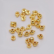 18K Crimp End Clip Wire Stopper Buckle / Color Retention Gold Positioning Bead DIY Necklace Bracelet
