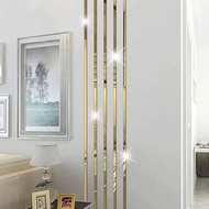 10pcs, 3*25cm/1.18*9.84in, Golden Acrylic Mirror Wall Stickers Best Gifts Birthday Graduation Home D
