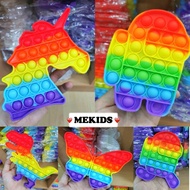👨‍👩‍👧‍👦MEKIDS👨‍👩‍👧‍👦POP IT AMONG US Push Bubble  Push Pop Sensory Rainbow Toy Fidget Toy Unicorn Res