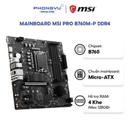 Mainboard MSI PRO B760M-P DDR4 - Intel B760 - Socket 1700 - 4 DDR4 RAM Slots -