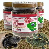 Makanan pakan anak bayi bites pelet kura kura air baby turtle brazil res cst ast turtles food dijami
