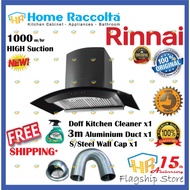 Rinnai RHC1119GCW Cooker Hood 90cm Chimney RH-C1119-GCW +Gifts