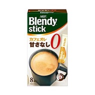 (訂購) 日本製造 AGF Blendy Stick 即沖 無糖 牛奶咖啡歐蕾棒 8 條 (6 盒裝)