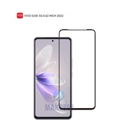 LAYAR Tempered Glass 5D 9D For VIVO S16E 5G 6.62" 2022 Full Glue Full Glass Screen - BLACK + Free Ca