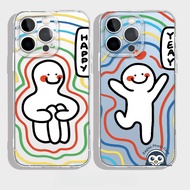 Colorful Line Stick Figures Phone Case For Realme 15 14 14T Pro Plus GT8 GT7 7T Global Pro C71 Clear
