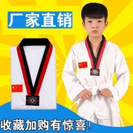 baju taekwondo baju silat kanak kanak taekwando uniform Pakaian kapas murni Taekwondo untuk lelaki dan perempuan, kanak-kanak dewasa, lengan panjang, lengan pendek, pakaian kapas murni musim panas Taekwondo untuk pemula