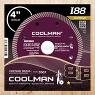 COOLMAN 88 SERIES I88 THIN TURBO RIM BLADE DIAMOND CUTTING DISC 4''/105MM
