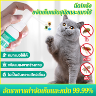 🐶หมาแมวใช้ได้🐱ยาฉีดเห็บหมัด กำจัดเห็บหมัด ยาฆ่าเห็บหมา ยาแก้เห็บหมัด ยาฆ่าเห็บหมัด【ละขับไล่เห็บหมัด แมลงต่างๆ มารบกวน】ยาเห็บหมัดหมา ยากำจัดเห็บหมา ยาหยอดหมัดแมว สูตรพืชปลอดภัยไร้สารอันตราย อัตราการกำจัดเห็บและหมัด 99.99% มีประสิทธิภาพและปลอดภัย