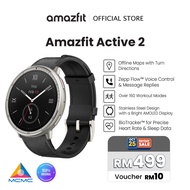 Amazfit Active 2 Round Smart Watch 44mm, GPS Maps with Direction, Fitness Tracker, 10 Day Battery, 1