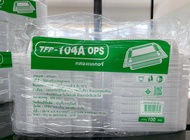 TFP-104กล่องพลาสติก TFP-104Aกล่องพลาสติก OPSใสแบบล๊อคบรรจุภัณฑ์เบเกอรี่ กล่องข้าวแบบล๊อค100ชิ้น