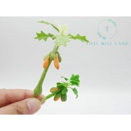Papaya Tree Miniature Clay Decoration Miniature House Miniature Furniture