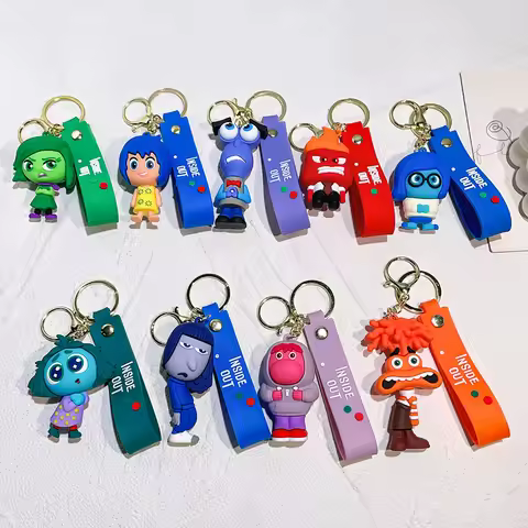 New silicone movie mind agent team keychain creative cute Amy Popper Doctor Worry Keychain Men and W