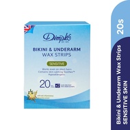 DIMPLES Bikini & Underarm Wax Strips Sensitive 20s Wax Strips Wax Strip Wax Hair Removal