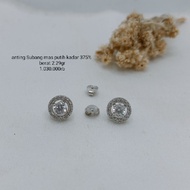PUTIH 375% White Gold Earrings