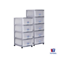 Toyogo 807-4 807-5 Plastic Storage Cabinet / Drawer With Wheels