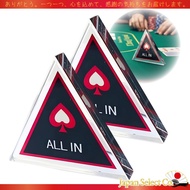 📦Direct from Japanideamall All-in Poker Casino Chip Game Clear Acrylic 7cm Set of 2 (Clear Red)