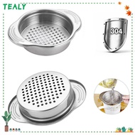TEALY Tuna Can Strainer Metal Beans Vegetables Tuna Press Lid