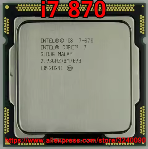 Original Intel Core i7 870 Quad Core 2.93GHz LGA1156 8M Cache 95W i7-870 Desktop CPU free shipping s